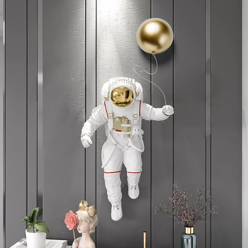 Nordic Astronaut Resin Wall Decoration Items Home Children's Room Background Wall Accessories Art Cafe Hotel Wall Sticker Decor