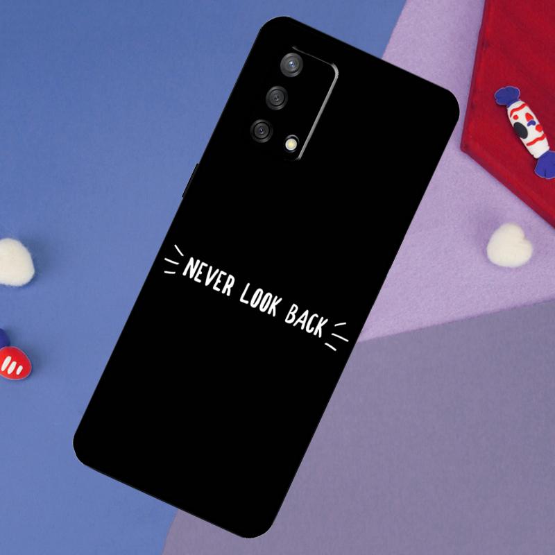 Simple Minamilst Black Quote Case For Oppo A78 A18 A38 A74 A94 A54 A58 A98 A80 A60 A40 A96 A76 A16 A15 A17 A57 A5 A6 Pro