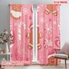 2pcs,2D Plane Printing Contemporary Curtains Gingerbread Cookie Christmas Snowflakes (3) Polyester Woven (without Rod) Festive