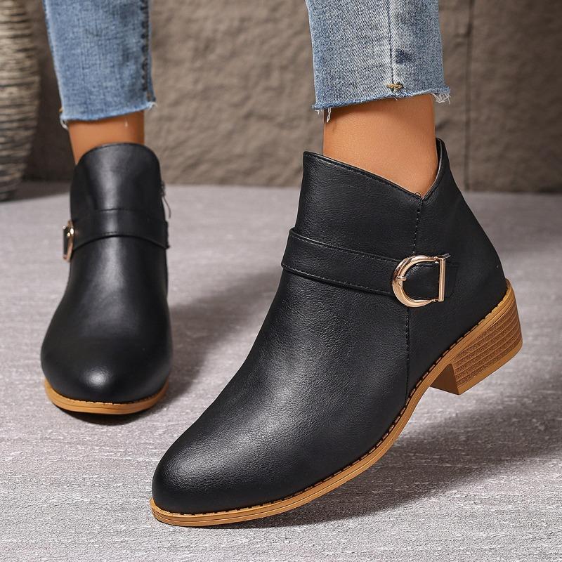 Autumn New Women'S Shoes Fashion Casual Ankle Boots Women'S Pointed Coarse Heel Fashion Boots Versatile Show High End