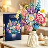 Creative 865Pcs Romantic Rose Flowers Bouquet Building Blocks DIY Peony Eternal Flower MOC Bricks Toys For Girls Valentine Gifts