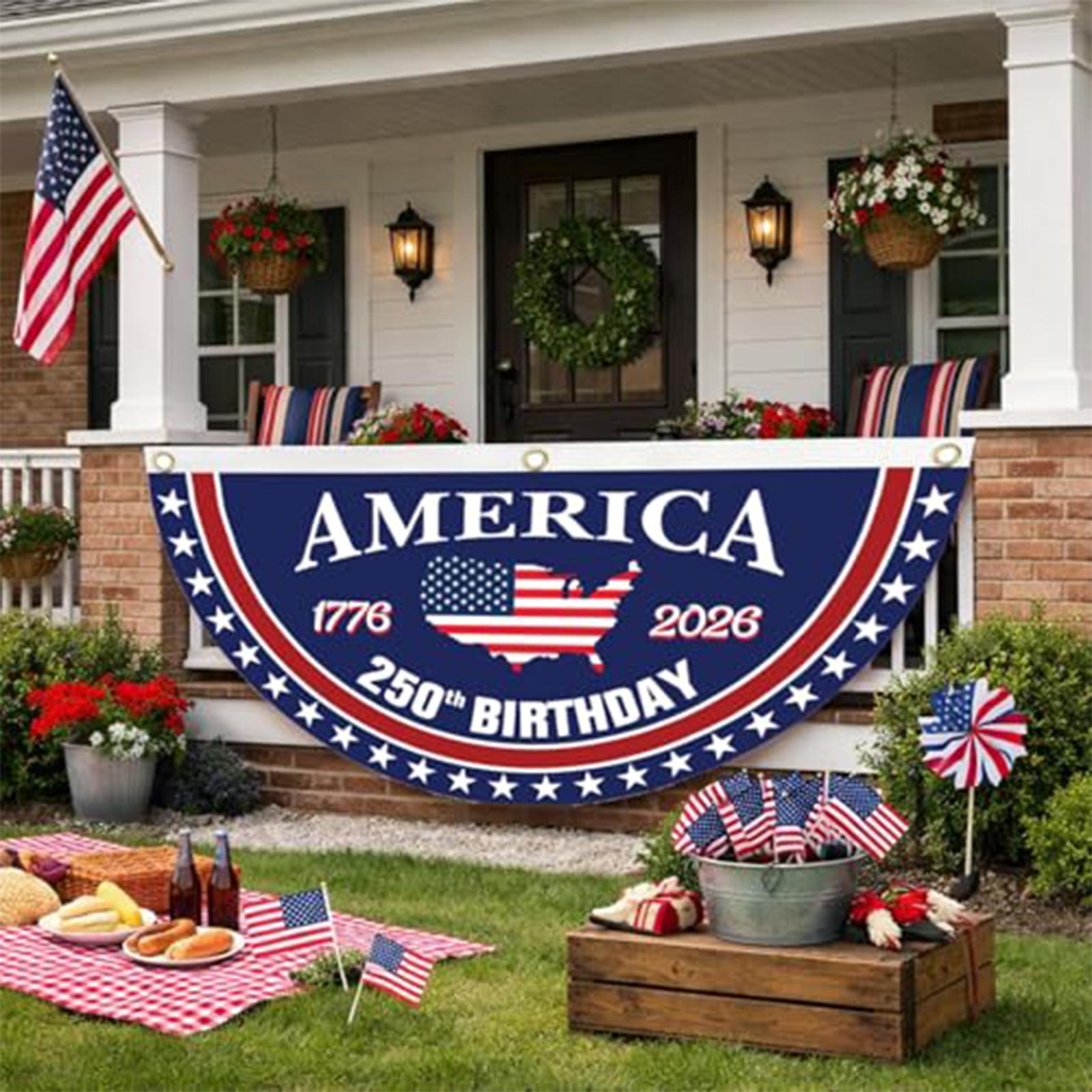 250th Anniversary American Flag Garden Decoration Flag One Size