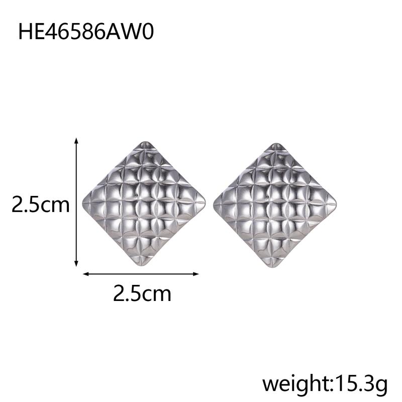 CARLIDANA Geometric Textured Waterproof Gold Plated Conch Spiral Stainless Steel Jewelry Heart Earrings Tiger Eyes Stone Woman