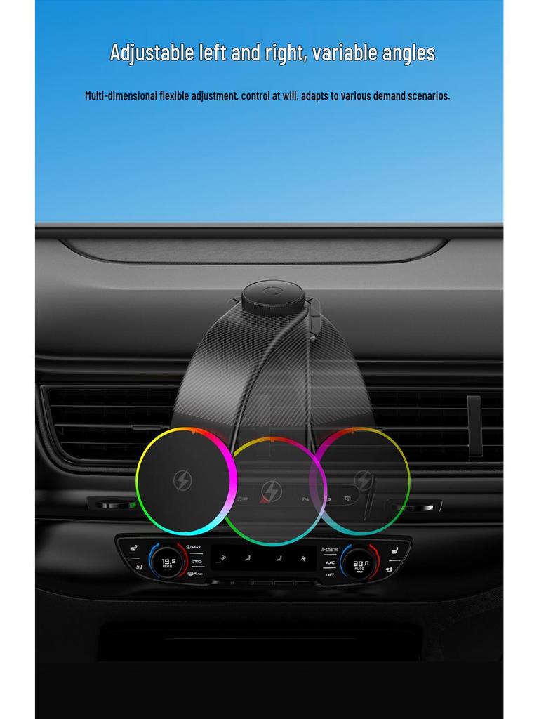 Bezprzewodowa ładowarka samochodowa MagSafe, szybkie ładowanie 15 W z magnetycznym uchwytem samochodowym i uchwytem do nawigacji.