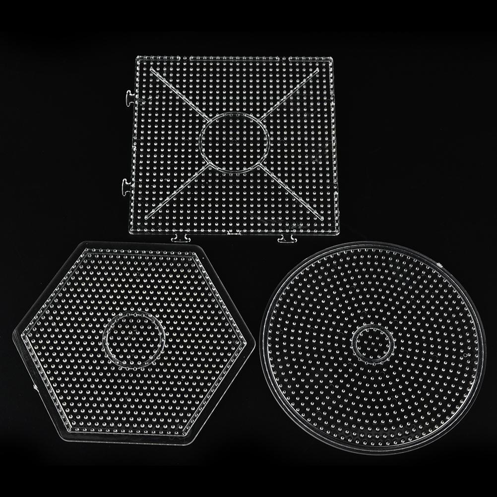 1 Pcs Square Round Hexagon Pegboards Transparent For 5Mm Hama Beads Diy Kids Toy