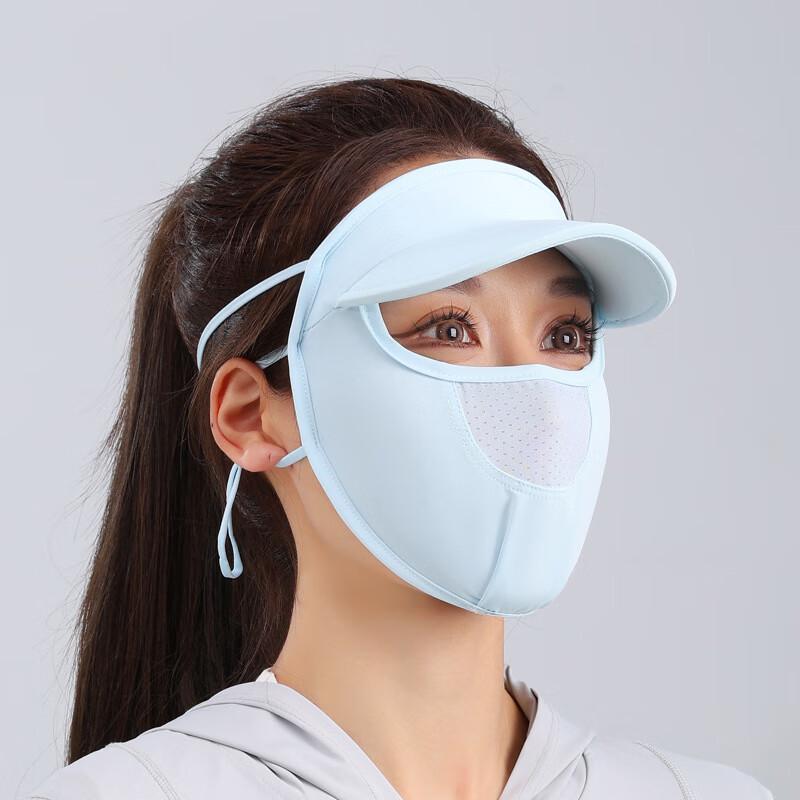 MEET SUNNY Outdoor Ice Silk Sun Protection Face Mask with Brim