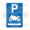 Metallschild Fahrrad Behindertenmotorrad Parkplatz Schild Fahrräder nicht am Zaun befestigen
