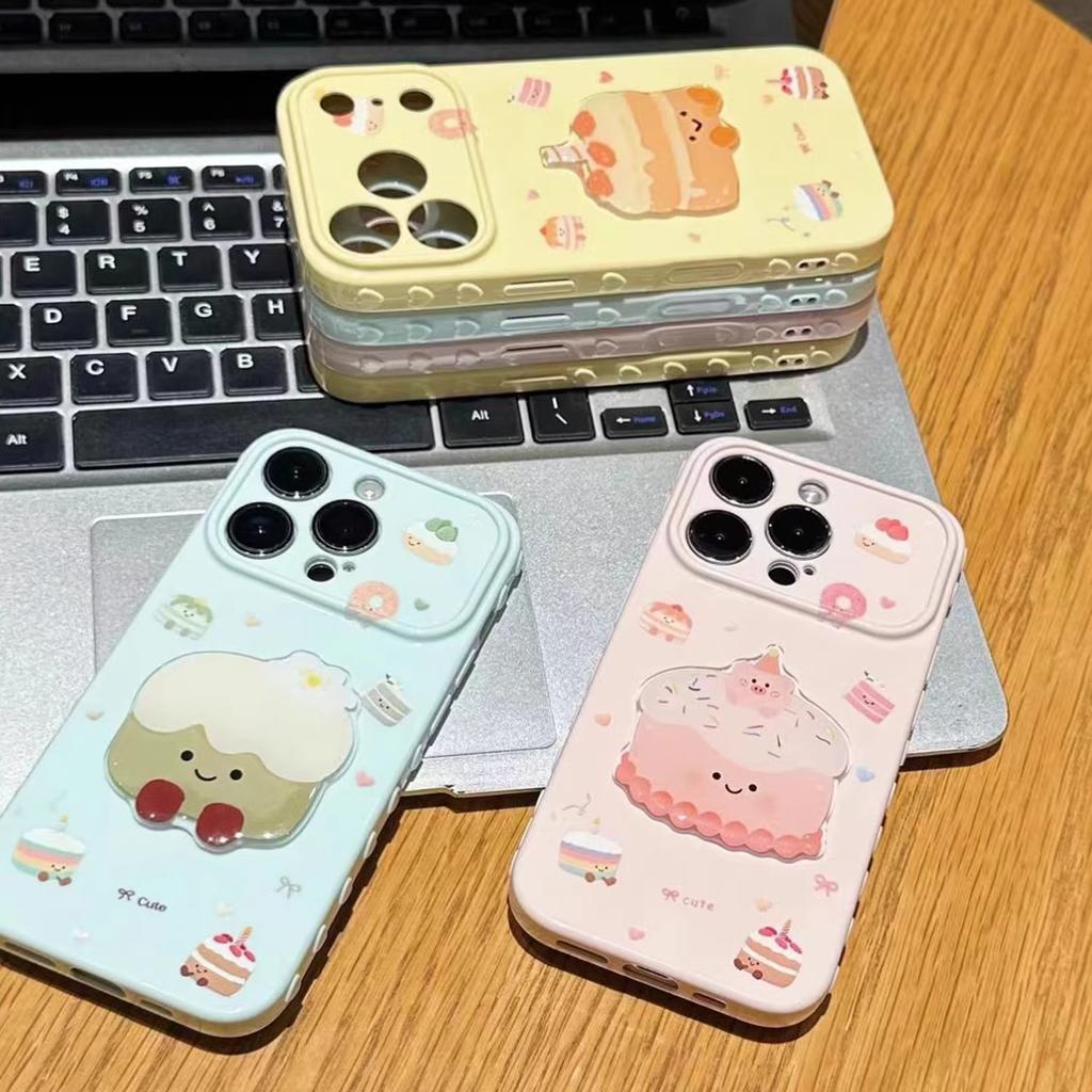 Cute Dessert Instantly Turns Side Heart Compatible for 17/13 for 16 Magnetic Glass Drop-Resistant Full-Body Soft Case