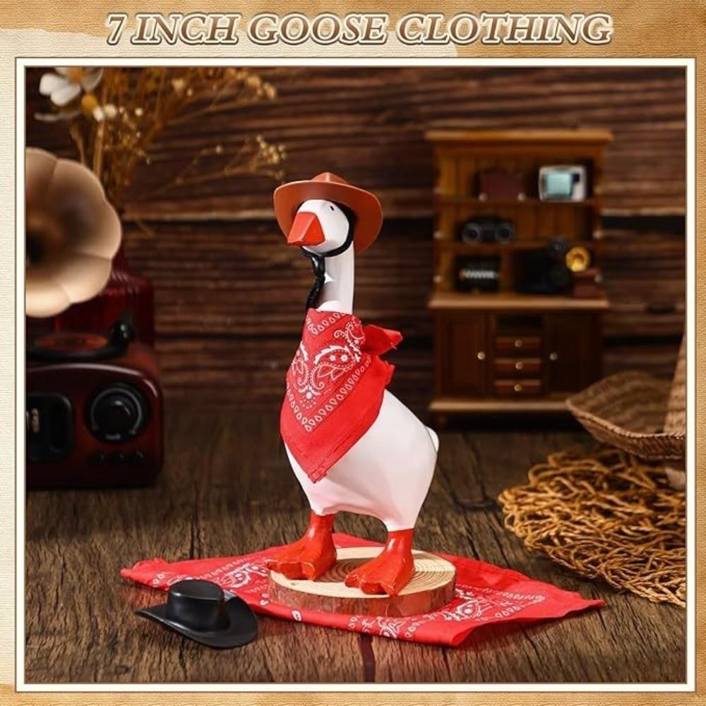 Statue Outfit Mini Desk Goose Hat with Rope Goose Statue Cap New Cowboy Hat  for 7 Inch Goose