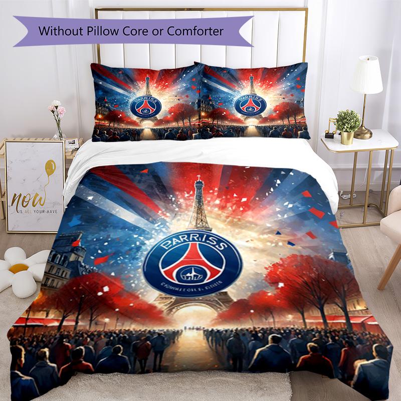 Paris Saintgermain Bedding Set Suitable For Bedrooms Soft Fabric Christmas Gift