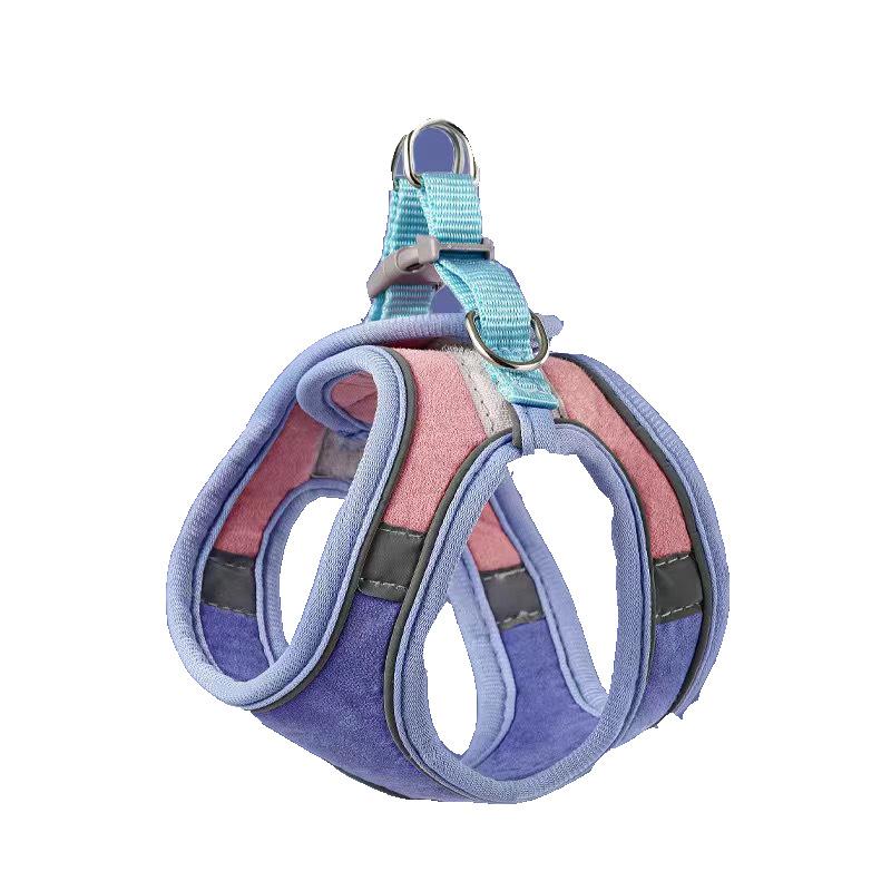 Cute Vest-style Chest and Back Protection for Kittens, Velcro Safety Buckle, Reflective Pet Cat Leash