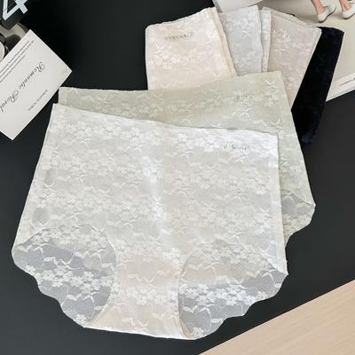 Intimo da Donna Mutandine Jacquard Sottili in Pizzo Confortevoli Traspiranti Senza Cuciture ad Alta Elasticità