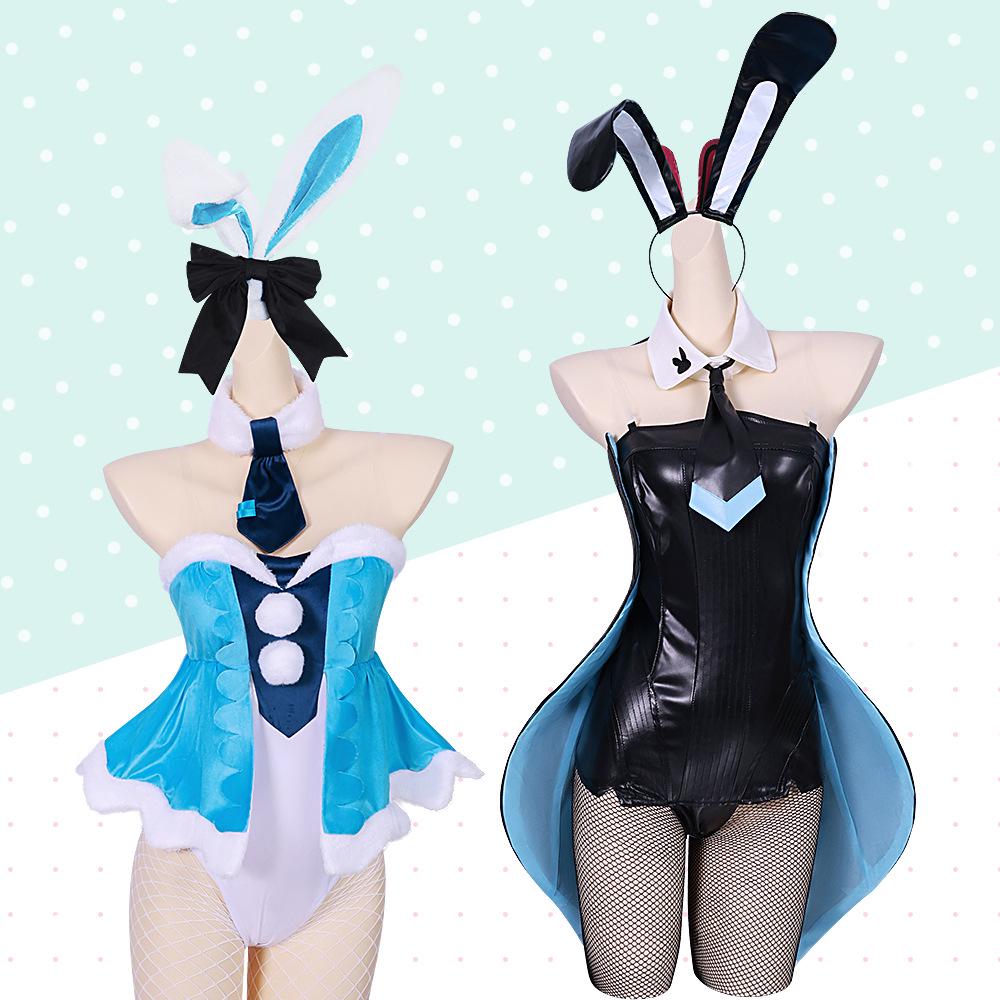 

Bunny Girl Cosplay Costume - White & Black Anime Outfit for Women One Size