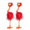 Penne Peluche Cartone Animato Struzzo Penne a Sfera in Plastica, Penna Divertente Autoportante, Punta 0,5 mm, Accessori Decorativi da Tavolo Scrittura Pelosa