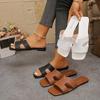 Damenmode Diamant-Einriemen-Slipper für drinnen und draußen
