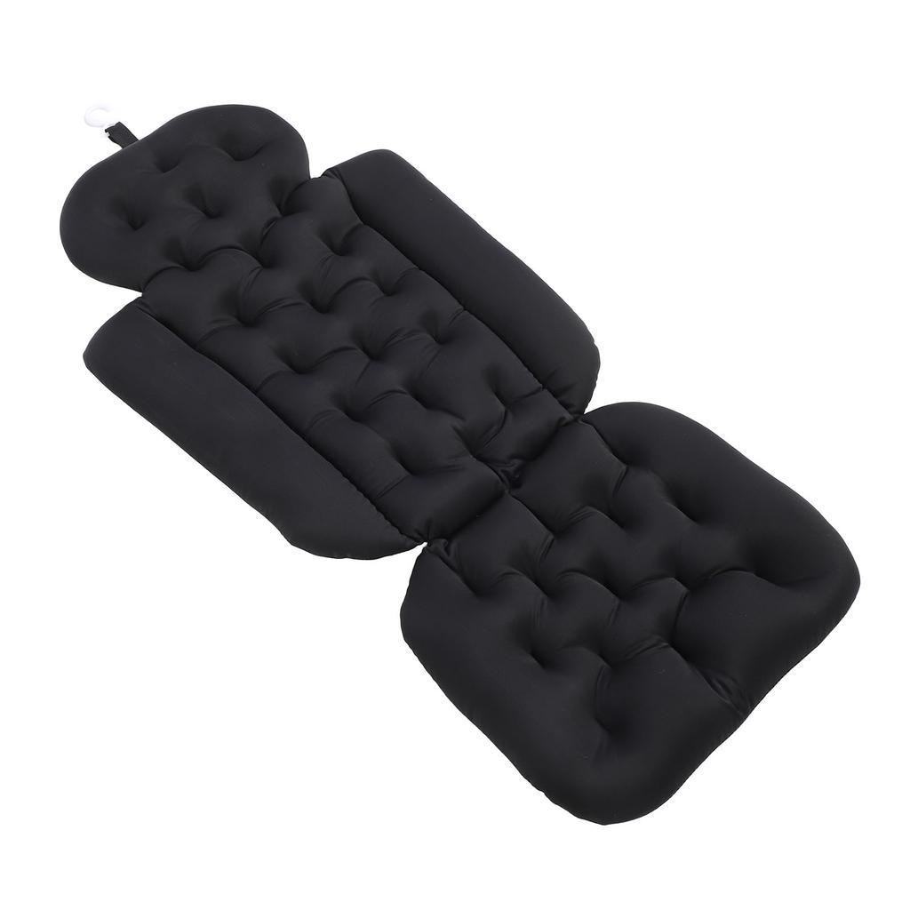 Cuscino da Bagno per Tutto il Corpo Multiuso Pieghevole Traspirante Asciugatura Rapida Elastico Morbido Cuscino per Vasca da Bagno per Piscina Spa Vasca da Bagno Esterna Nero