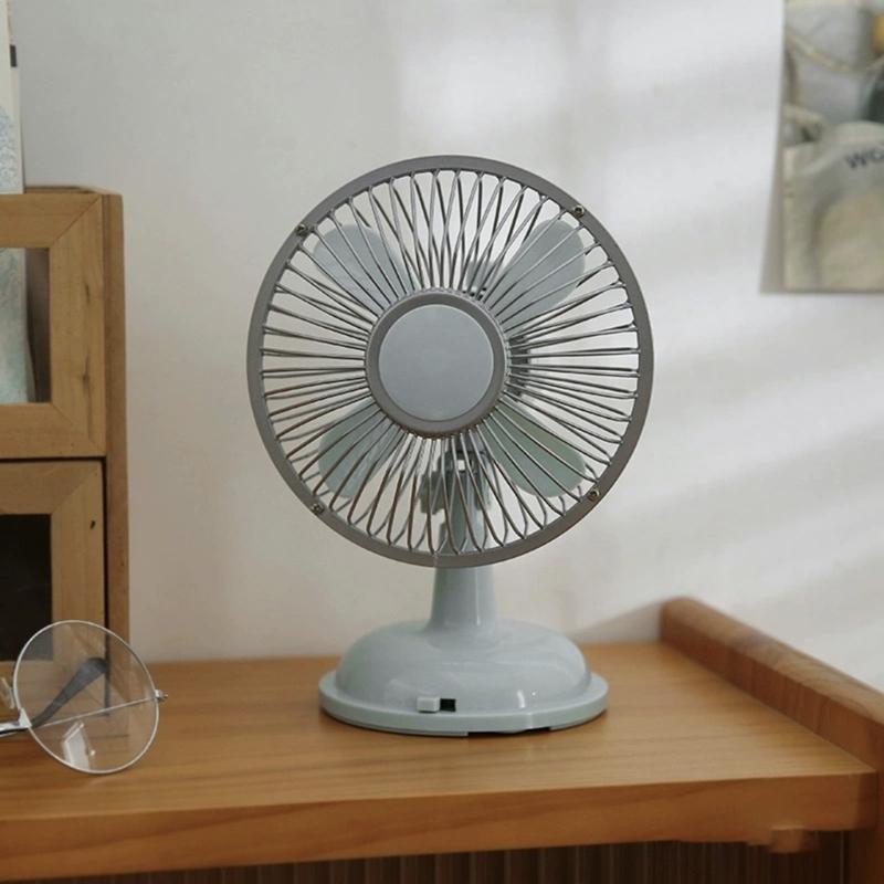 Small Table Fan 5.7inch Oscillating Table Fan 2-Speed USB/AA Battery Power Desk Fan Gift