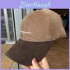 Corduroy Baseball Cap For Women With Embroidered Letters And Wide Brim For Casual Fall Wear