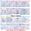 5/10pcs 21cm Non-woven Cartoon Pen Bag Line Pattern Stationery Storage Bag Lightweight Large Pencil Case School Office Supplies