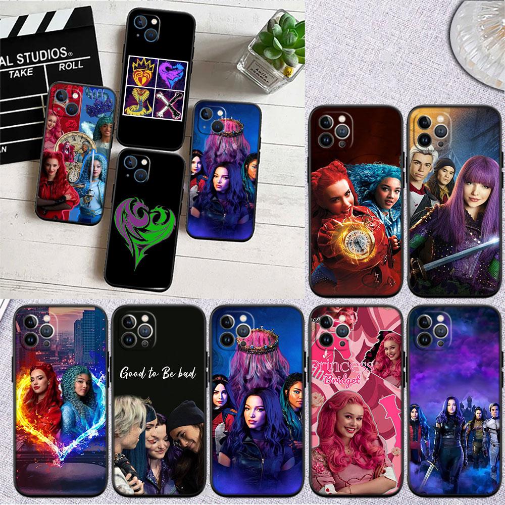 CJ33 Descendants Soft Shell Phone Case for iPhone 16 15 14 13 12 Pro Max Plus Mini