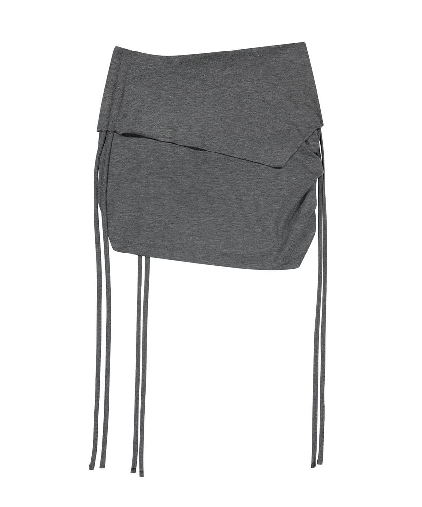 Saendeulig Layered String Mini Skirt_Charcoal