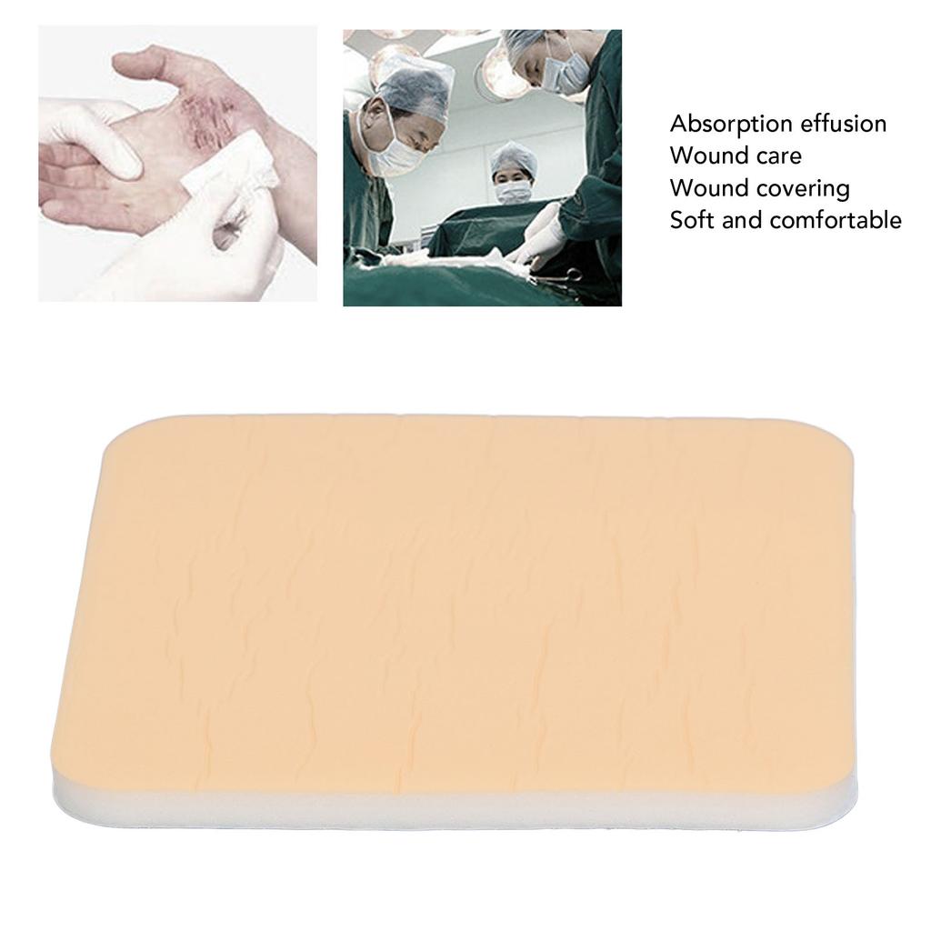 Schaumstoffverband ohne Rand, nicht klebend, 10 x 10 cm, hochsaugfähig, wasserdichter Verband für die Wundversorgung
