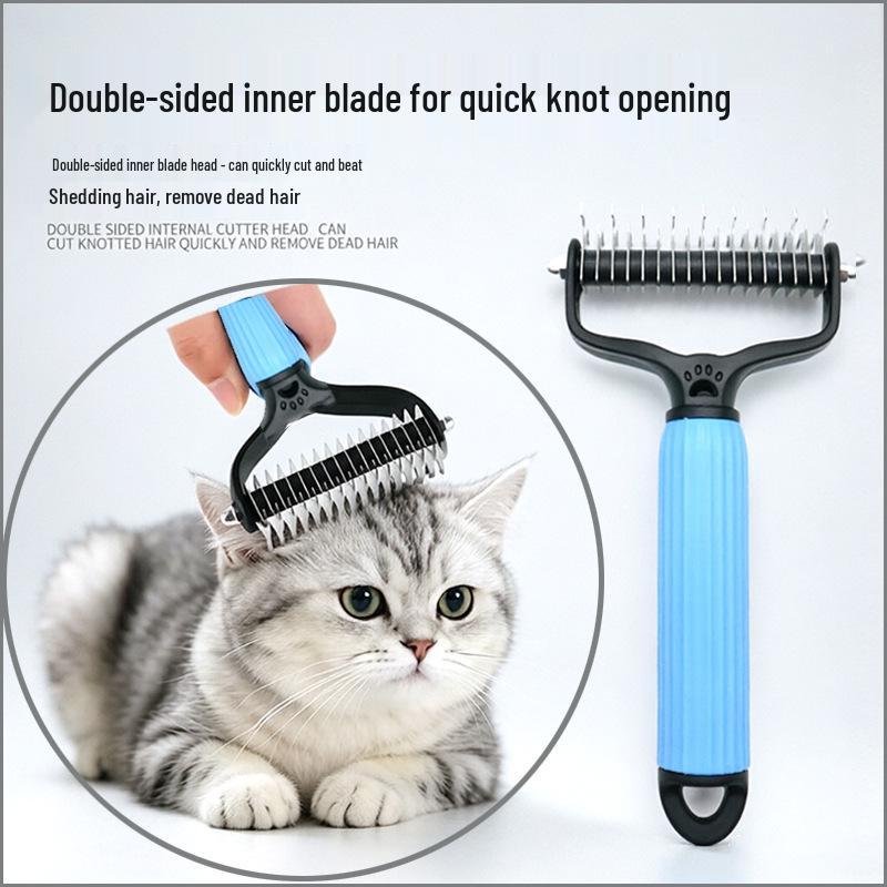 Pet Deshedding & Grooming Comb for Cats and Dogs