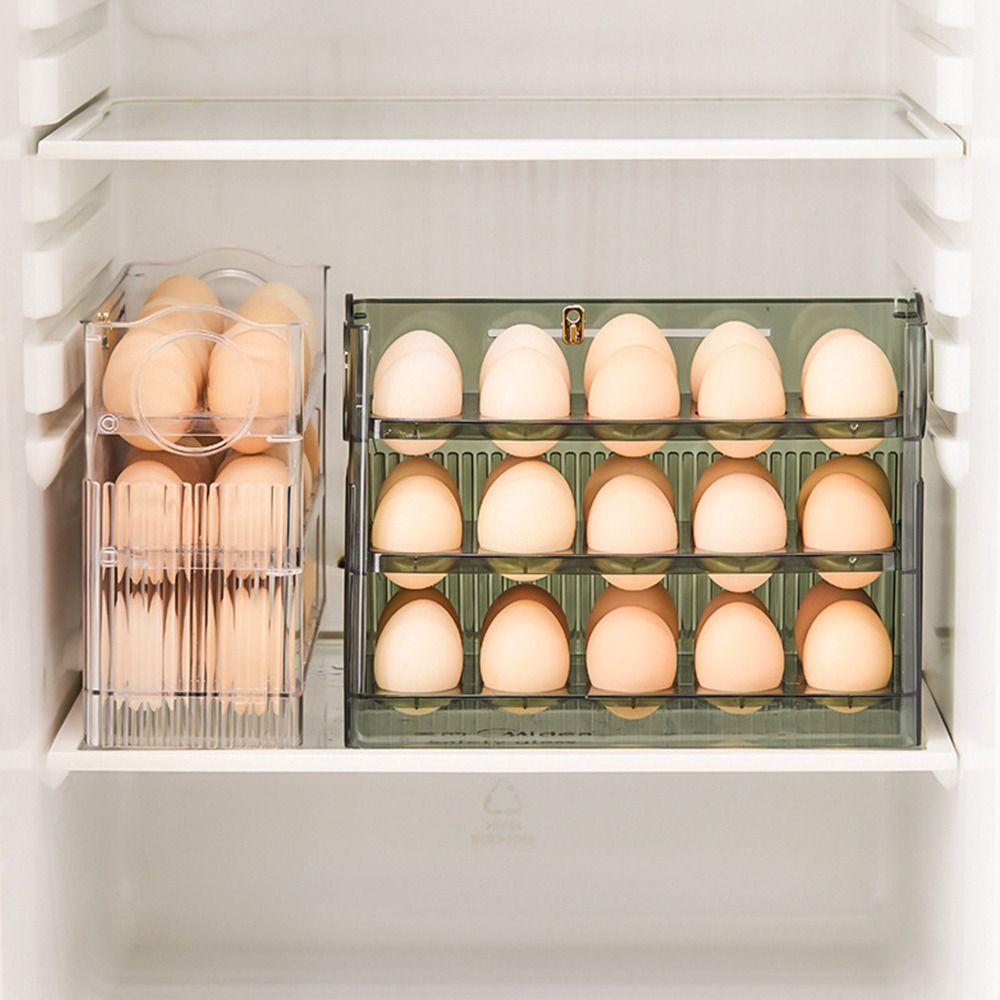 Placstic Egg Holder 30 Grid Egg Organiser New Refrigerator Egg Storage Box  for Kitchen Storage