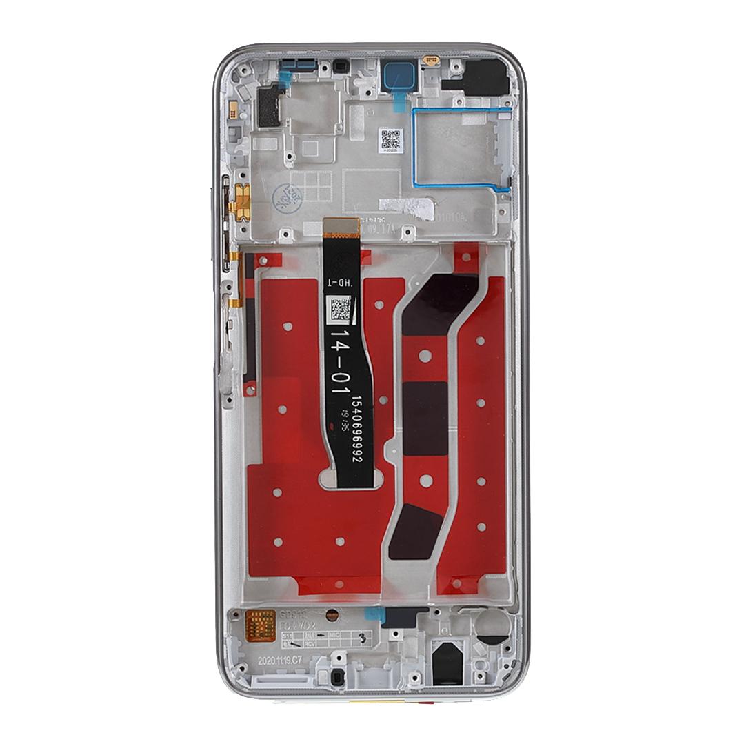 

For Huawei P40 lite 4G/nova 6 SE LCD Display Screen and Digitizer Assembly+Frame Replacement Parts (without Logo) Silver
