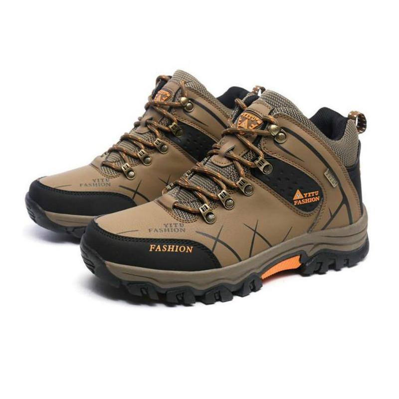 Buy Outdoor Laceup Boots Sport Men's Hightop Hiking Shoes For