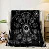Astrological Symbols Mandala Blanket Flannel Blanket Throw Blanket Sofa Cover Blanket Soft Premium Blanket Picnic Blanket Tv Blanket Gifts