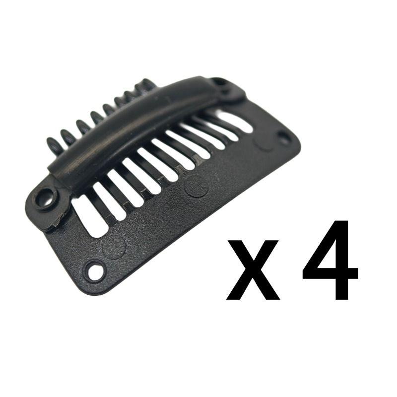 

Pure Plastic Clip for Wig BB Clip Nine Teeth Frosted Non Slip Resin Clip Can Pass Security Check Anti-Metal Allergy Plastic BB clip 4 Pack