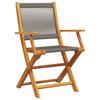 Vidaxl 3-Cz. Bistro Furniture Set, Grey Polypropylene and Wood