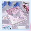 1 Pc Sweet Cool Notebook For Student Girl Retro American Style Butterfly Puppy Scrapbook Horizontal Inner Page Journal Notepad
