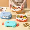 Boîte à lunch Bento rectangulaire en plastique étanche pour enfants, motif dessin animé, contenant alimentaire portable pour micro-ondes, boîte à lunch pour écoliers