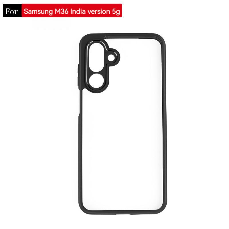 

For Samsung Galaxy M36 Case For Samsung Galaxy M36 5G Anti-Shockproof TPU transparent black frame Case For Samsung Galaxy M36 5G For Galaxy M36 5G чёрный