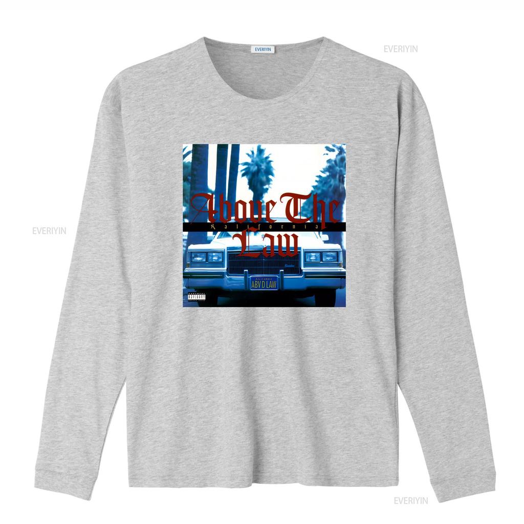 Above The Law Rap Group T Shirt California Car Palm Tree Design Trendy Streetwear for Hip Hop Fans Vintage Washed Streetwear