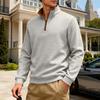 Outdoor Men Heavyweight Sweatshirts Pullover Half Zipper Hoodie Men Gym Autumn Winter Solid Warm Pull On Sweatshirt