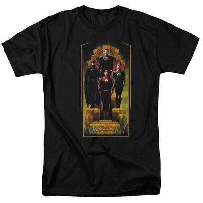 Justice League Deco Mens T Shirt Black