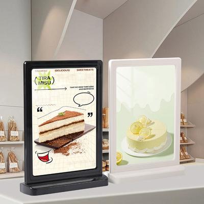 Acrylic Panel Wine Catalog Menu Display Stand A4 A5 A6 Desktop Ornament Photo Display Frame Vertical Transparent Black White