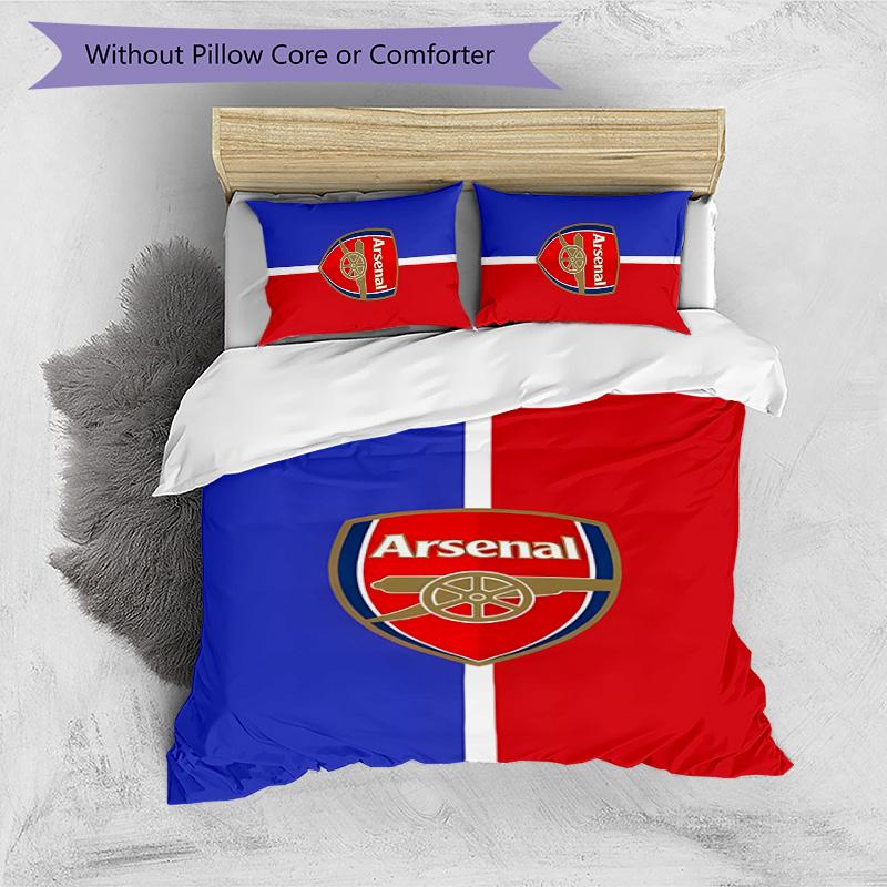 3pcs A-Arsenal2 Design Cover Set - HD Printed Bedding with 1 Cover and 2 Pillowcases - Perfect for Home and Dorm Decor