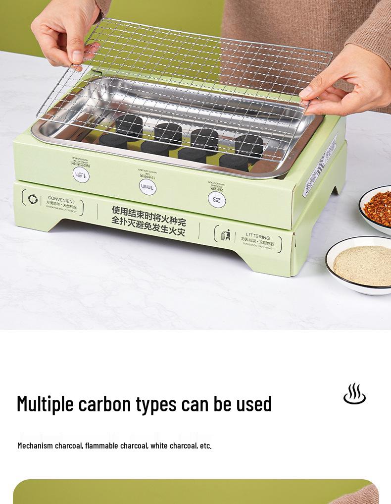 Portable Smokeless Charcoal Grill & Fire Pit for Tea Brewing and Outdoor BBQ.
