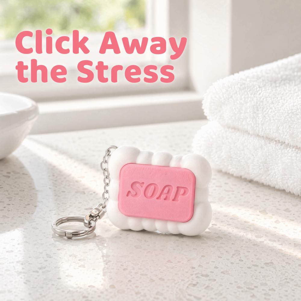 Stress Relief Calming Keychain Keys Soap Fidget Toy Keychain Decompression Gift