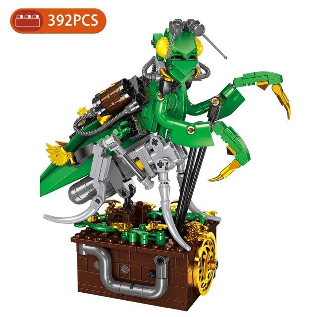 

MOC креативный панк-механический жук-кузнечик скорпион-богомол животные модель строительные блоки DIY кирпичи детские рождественские подарки игрушки
