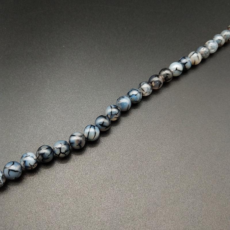 

Цветные бусины из агата «Драконий вен» - Аксессуары для изготовления украшений своими руками 6mm-62 beads