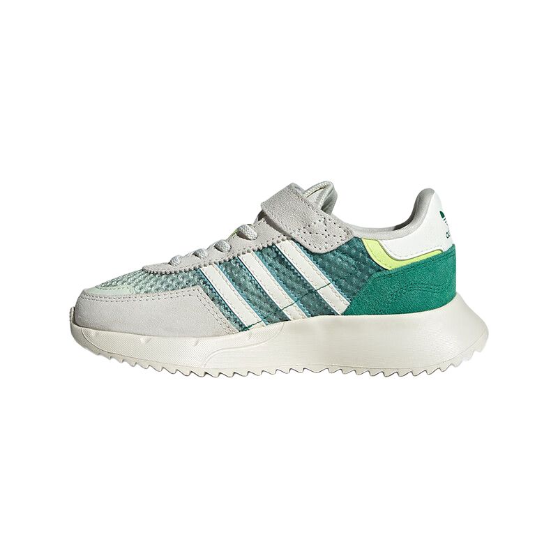 Adidas Originals Retropy F2 Comfortable Soft Durable Shock Absorbing Breathable Low Top Casual Shoes Kids Sneakers Green Beige JR7998