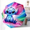 Stitch,colorful Themed folding umbrella, the best choice for gift giving, 8 ribs, casual, durable, lightweight and portable travel umbrella,
