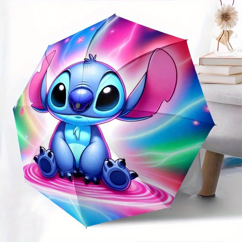 Stitch,colorful Themed folding umbrella, the best choice for gift giving, 8 ribs, casual, durable, lightweight and portable travel umbrella,