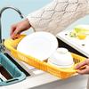 Collapsible Dish Drying Rack Large Capacity Kitchen Sink Dish Drainer Expandable Storage Drain Basket Easy to Use