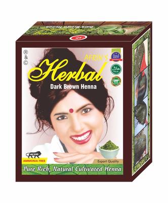 RKS Natural AFRIN's Hair Colour for Women and Men | Dark Brown Henna Powder Hair Color | 100% Pure & Herbal Dye for Hair Colour | Henna Colour Dye